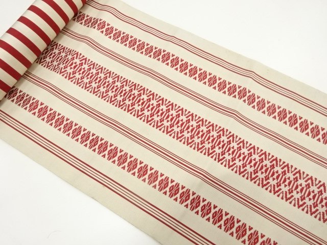 JAPANESE KIMONO / ANTIQUE CHIKUZEN HAKATA NAGOYA OBI FABRIC BOLT